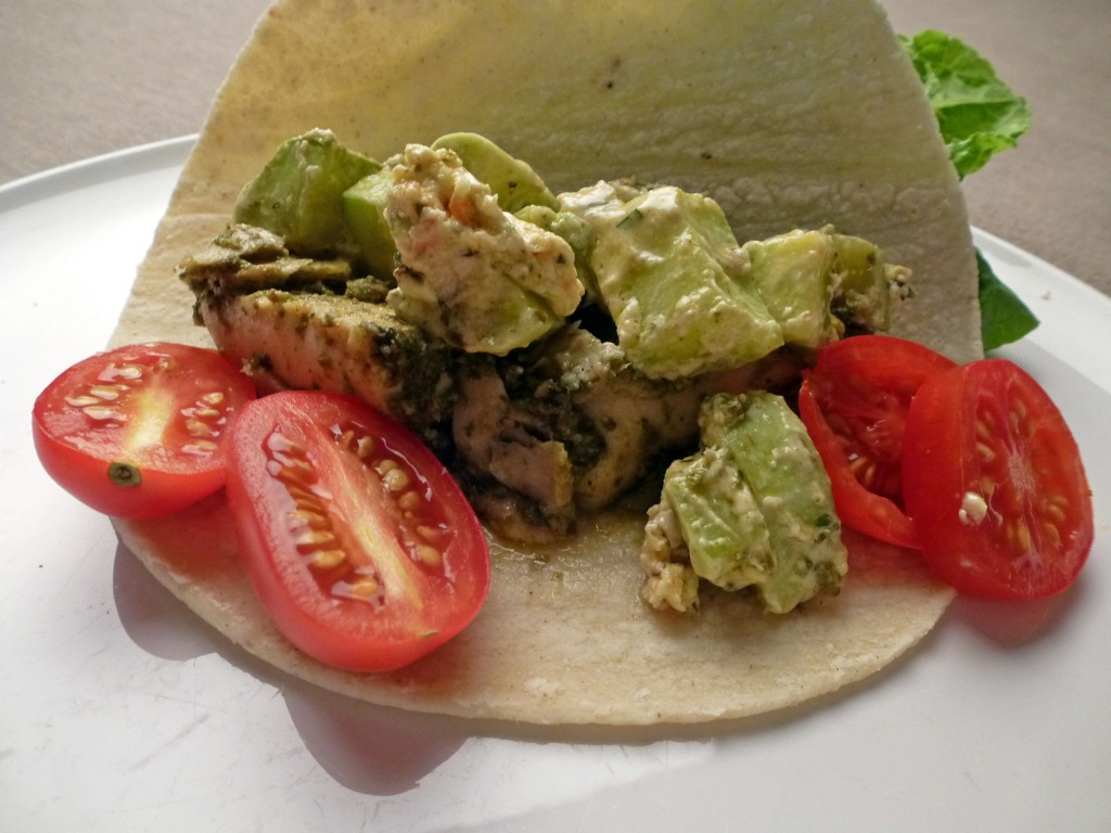 Fish Taco with Squash Salad