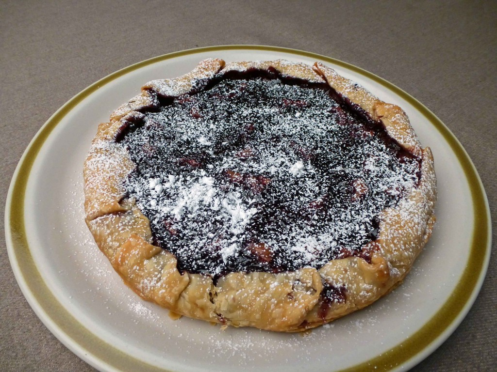 Rustic Marionberry Tart Whole Powedered Sugar