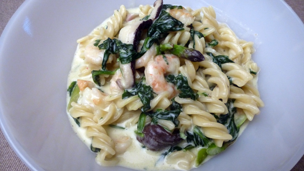 Pasta with Shrimp and Spring Vegetables