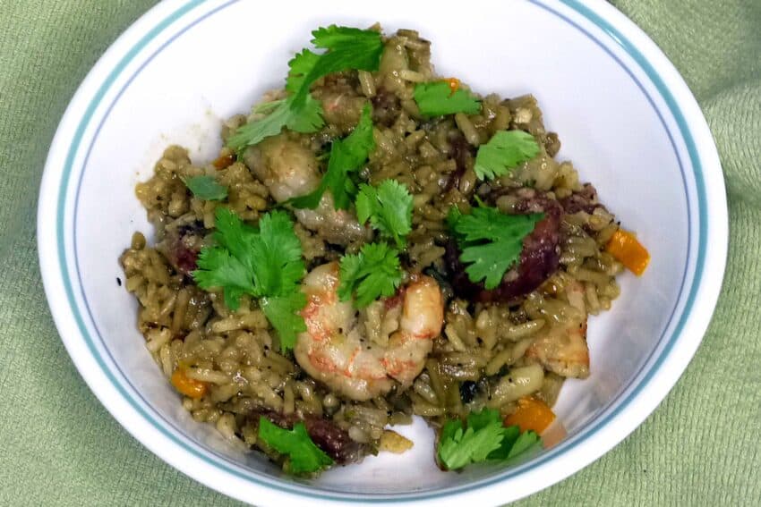 Salsa Verde Shrimp and Rice