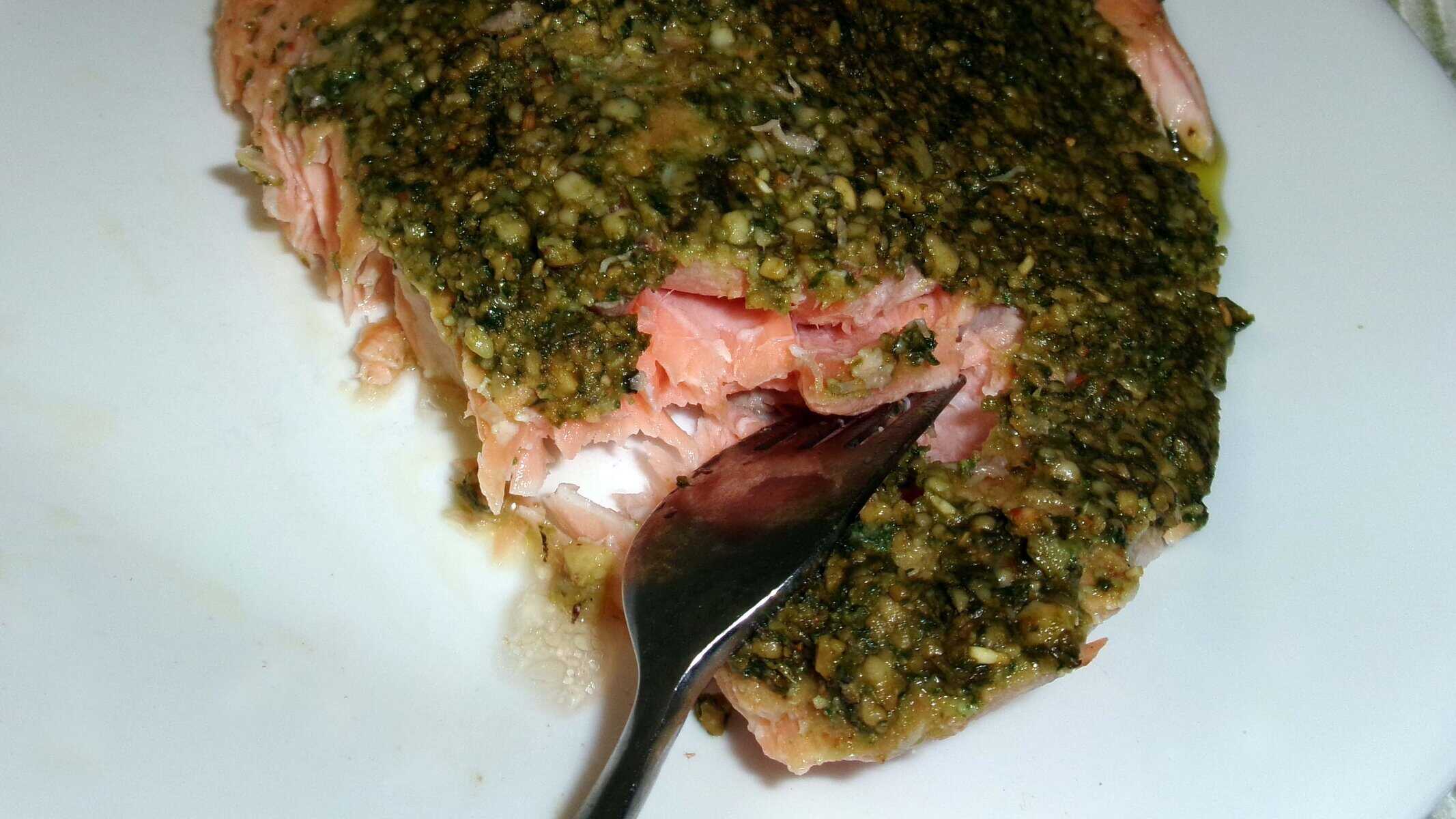 Grilled Pesto Salmon